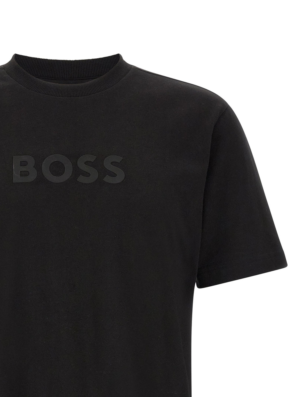 Schwarzes Baumwoll-T-Shirt Hugo Boss