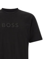 Schwarzes Baumwoll-T-Shirt Hugo Boss