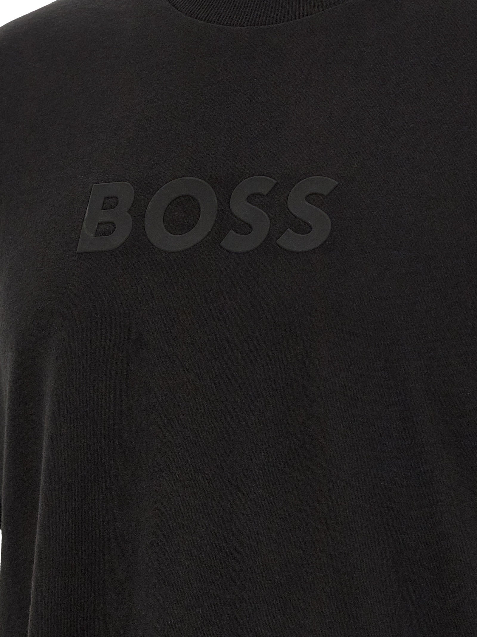 Schwarzes Baumwoll-T-Shirt Hugo Boss