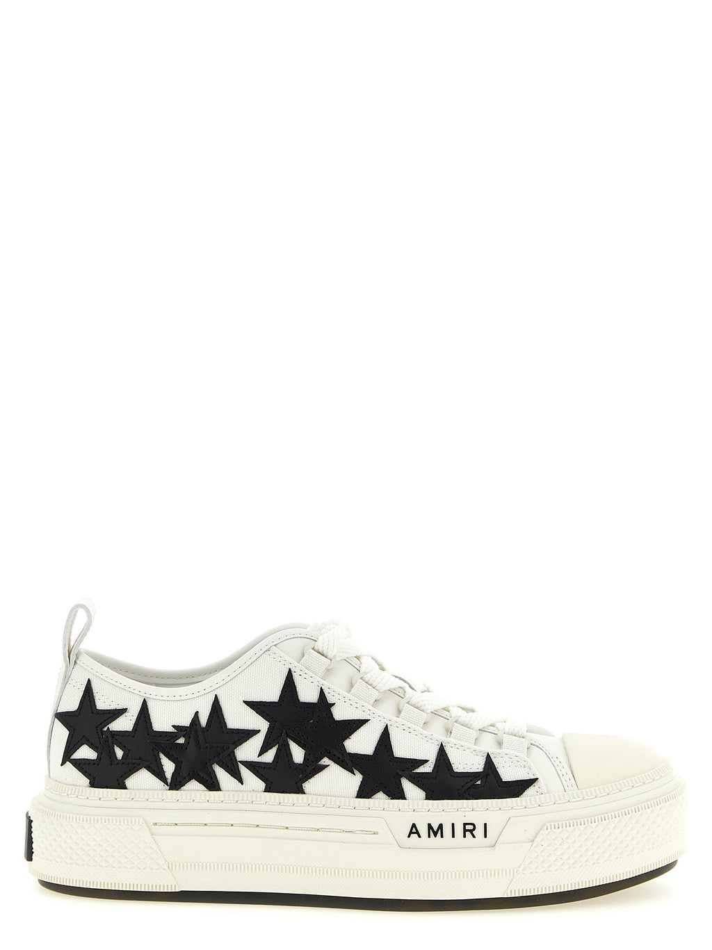 Weiße Low-Top-Sneaker aus Baumwolle Amiri