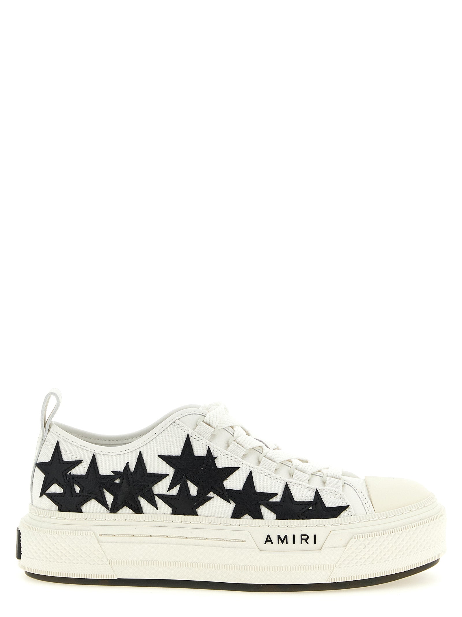 Weiße Low-Top-Sneaker aus Baumwolle Amiri