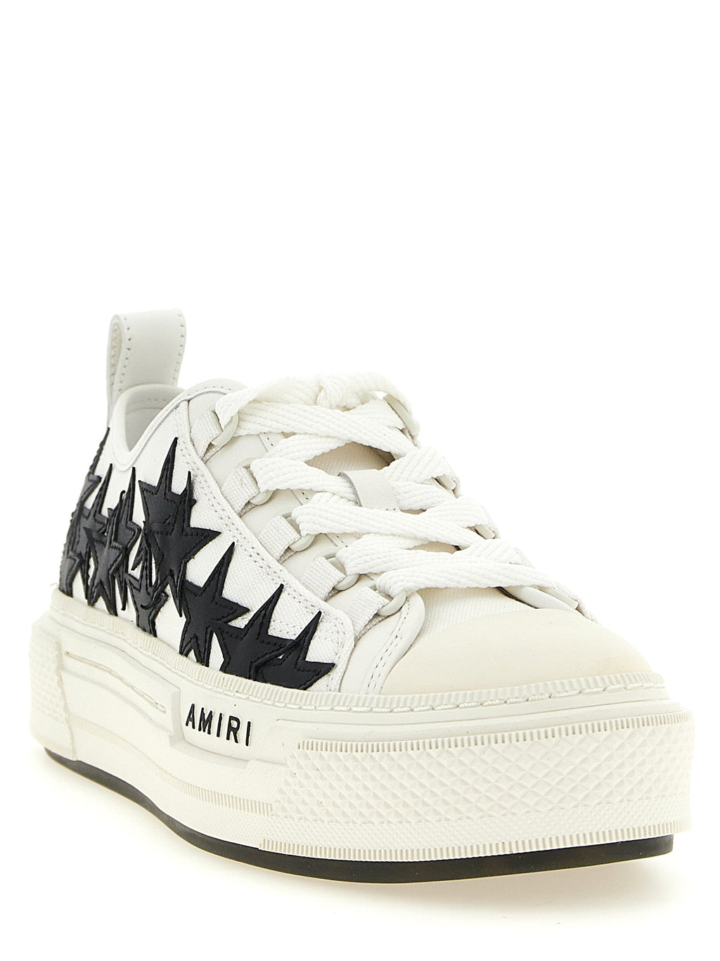 Weiße Low-Top-Sneaker aus Baumwolle Amiri