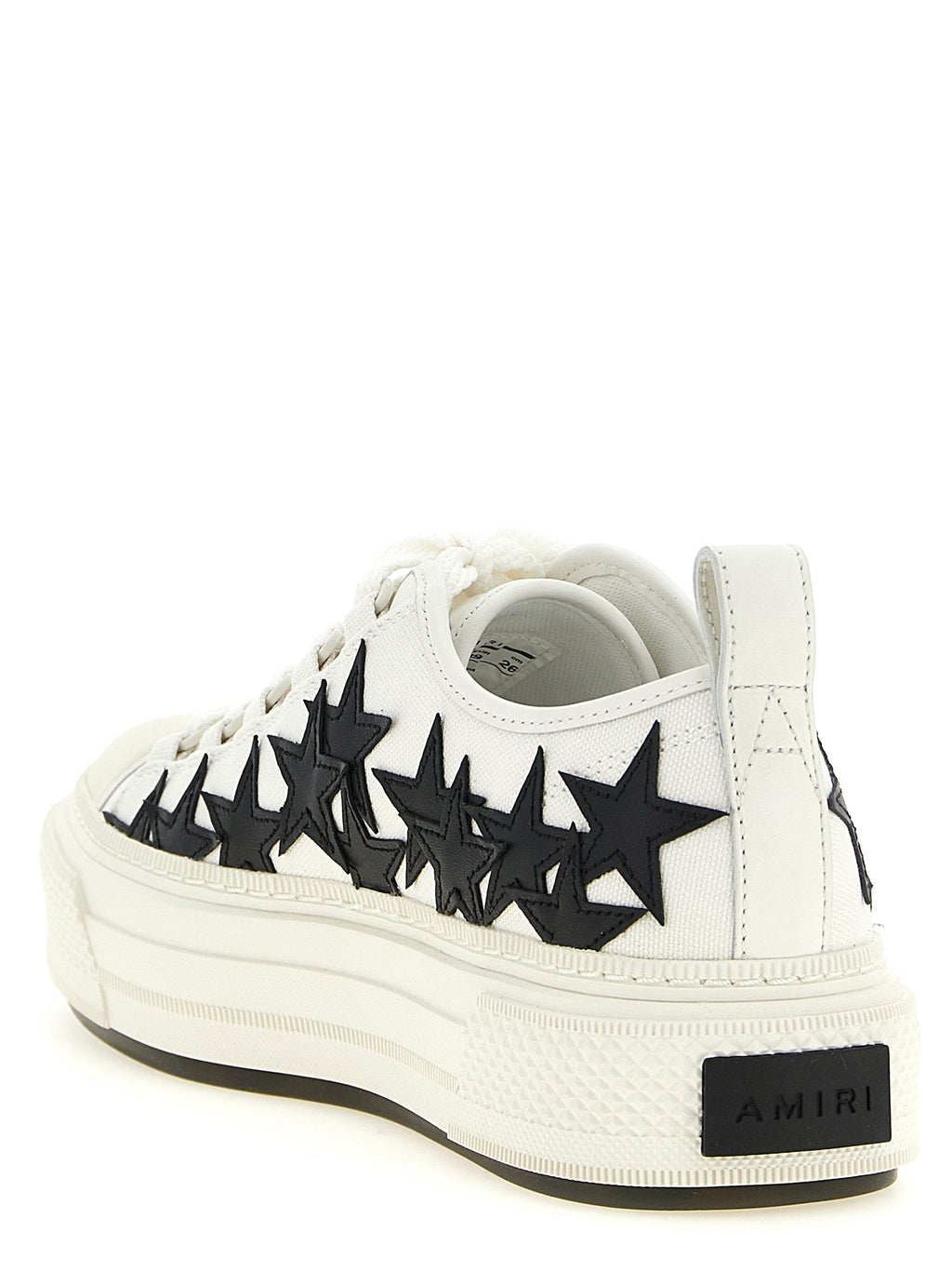 Weiße Low-Top-Sneaker aus Baumwolle Amiri
