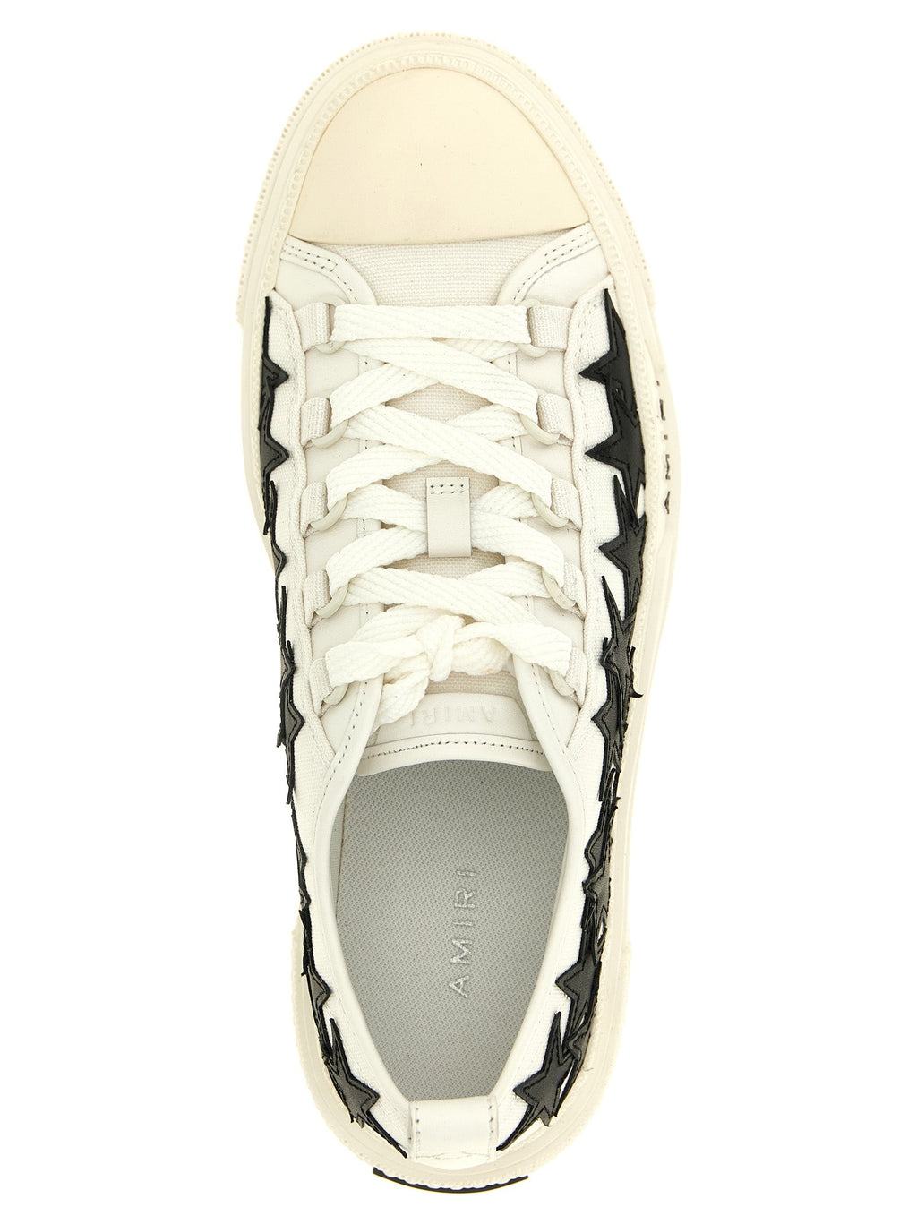 Weiße Low-Top-Sneaker aus Baumwolle Amiri