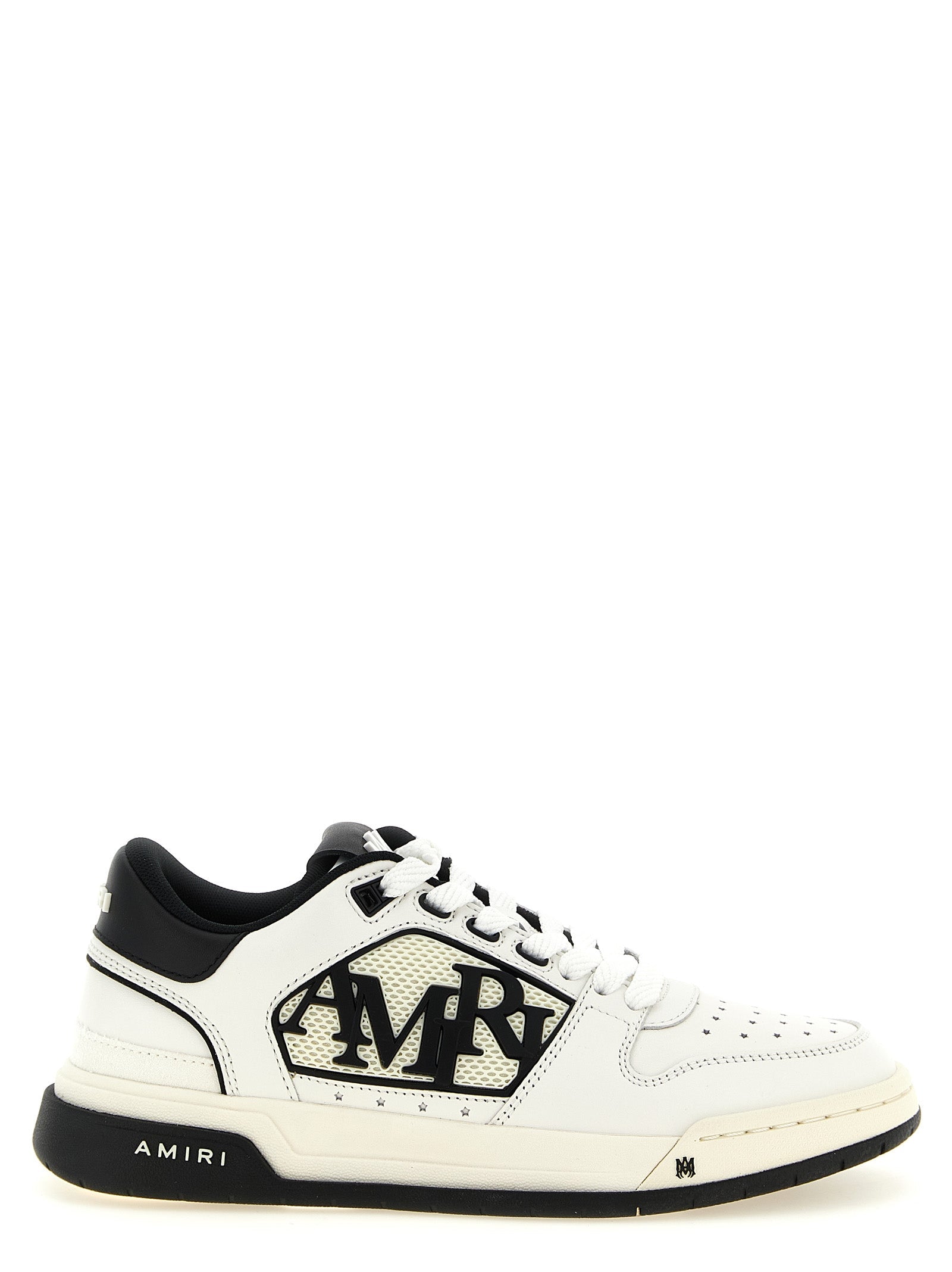 Zweifarbige Kalbsleder-Sneaker im Athletic-Stil Amiri