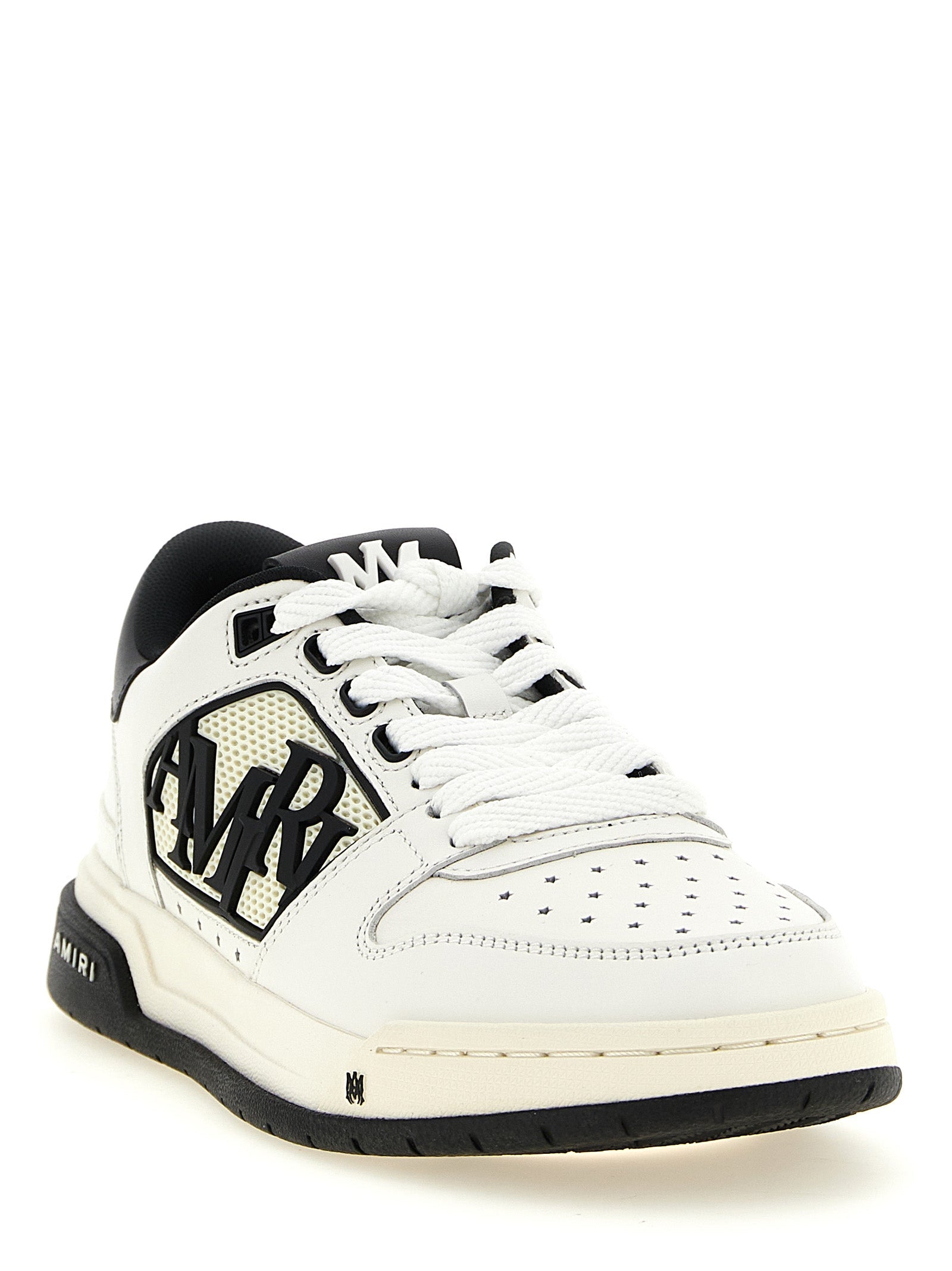 Zweifarbige Kalbsleder-Sneaker im Athletic-Stil Amiri