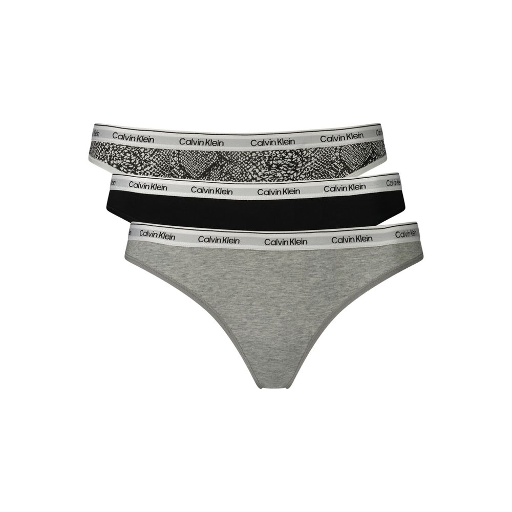 Grauer Baumwoll-String für Damen Calvin Klein