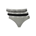 Grauer Baumwoll-String für Damen Calvin Klein