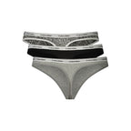 Grauer Baumwoll-String für Damen Calvin Klein