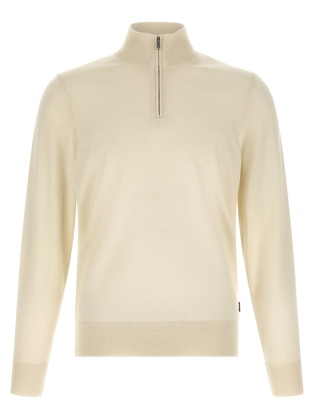 Beige Virgin Wool Cardigan Hugo Boss