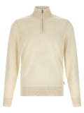 Beige Virgin Wool Cardigan Hugo Boss