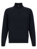 Blauer Cardigan aus Schurwolle Hugo Boss