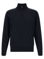 Blauer Cardigan aus Schurwolle Hugo Boss