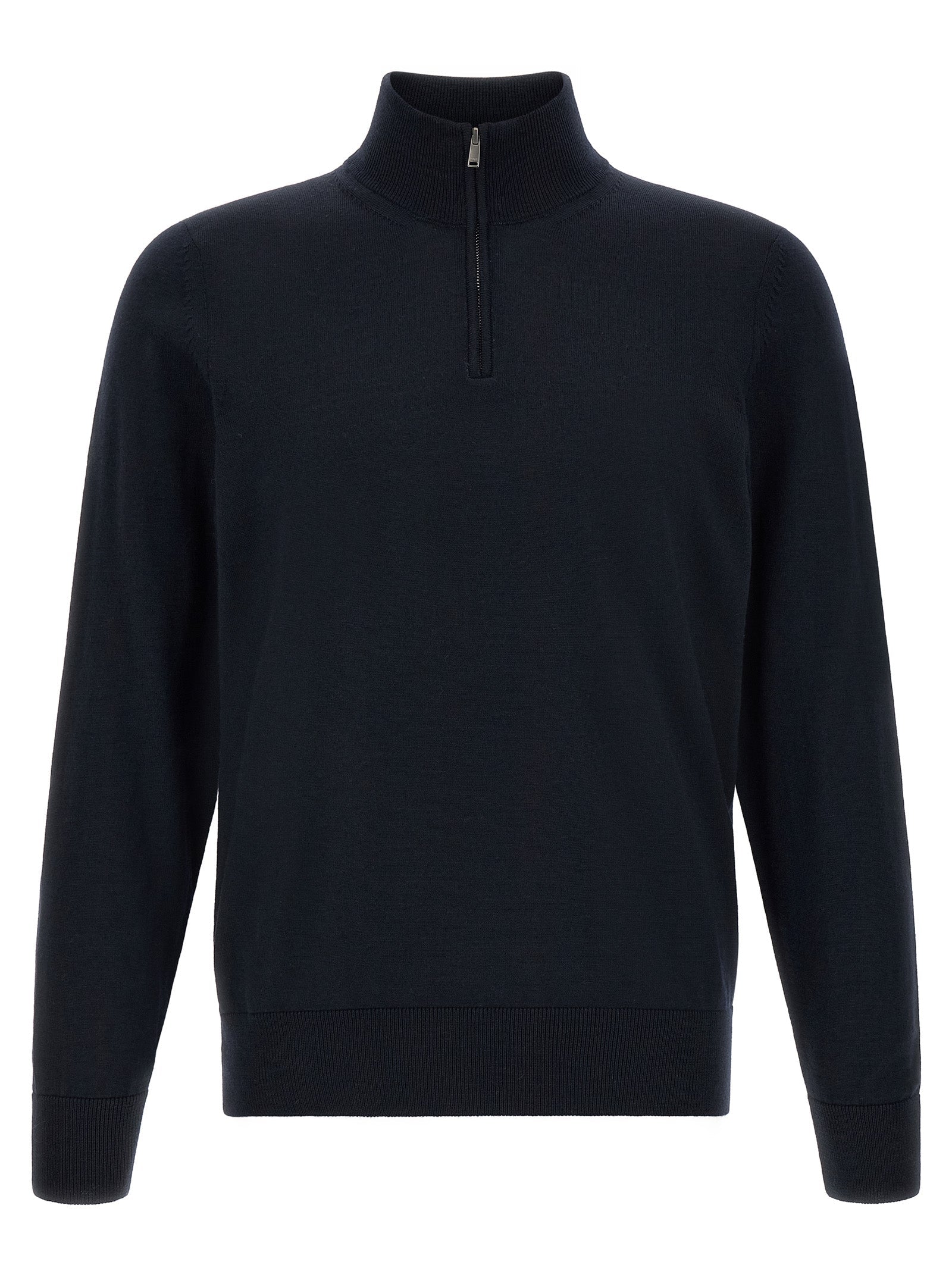 Blauer Cardigan aus Schurwolle Hugo Boss