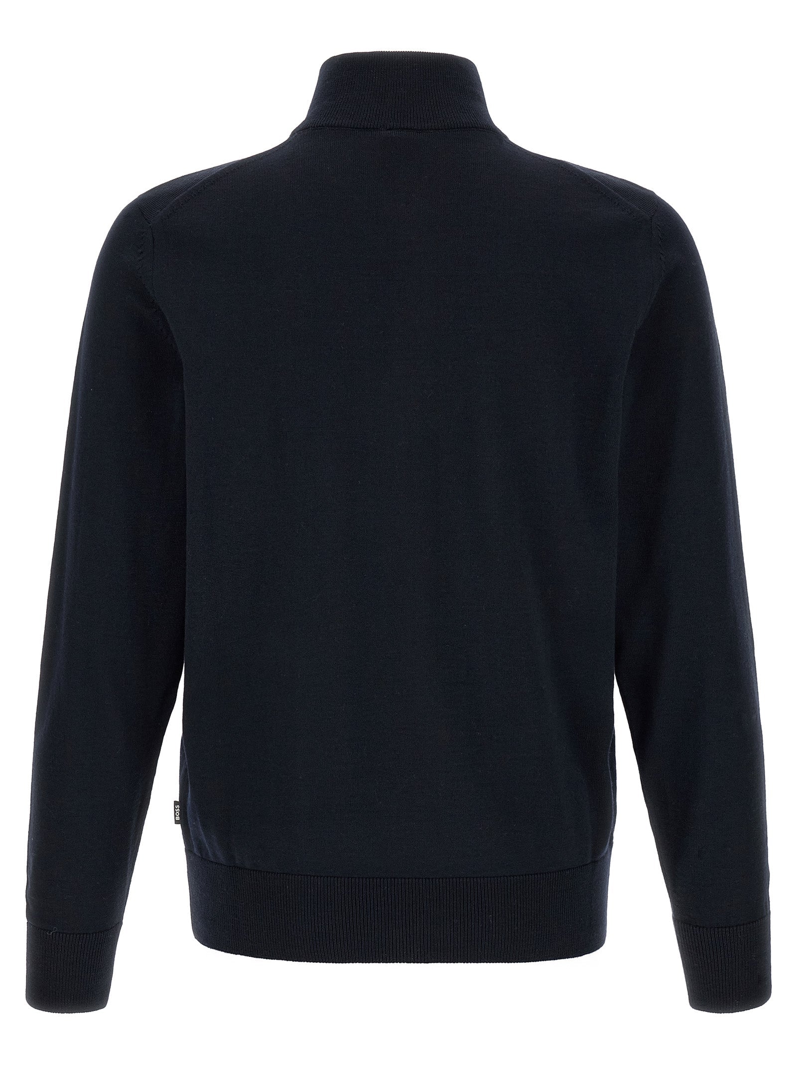Blauer Cardigan aus Schurwolle Hugo Boss