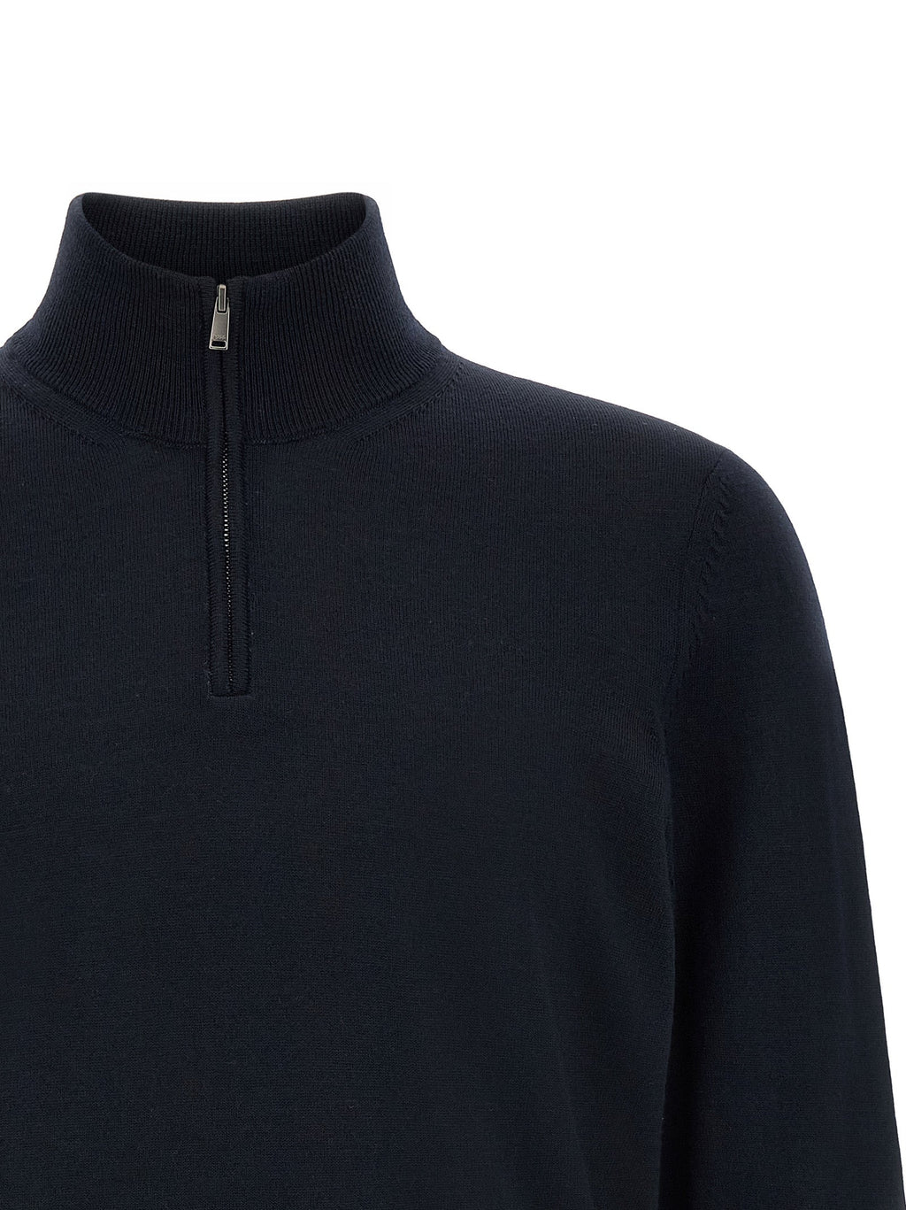 Blauer Cardigan aus Schurwolle Hugo Boss