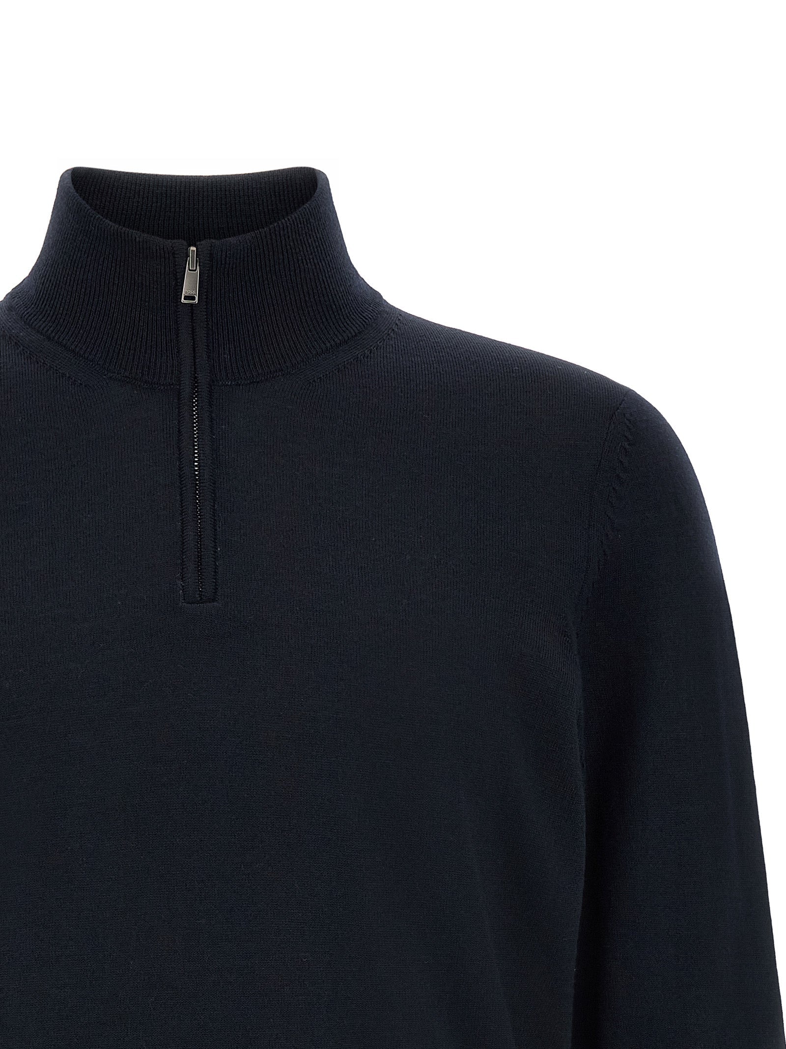 Blauer Cardigan aus Schurwolle Hugo Boss