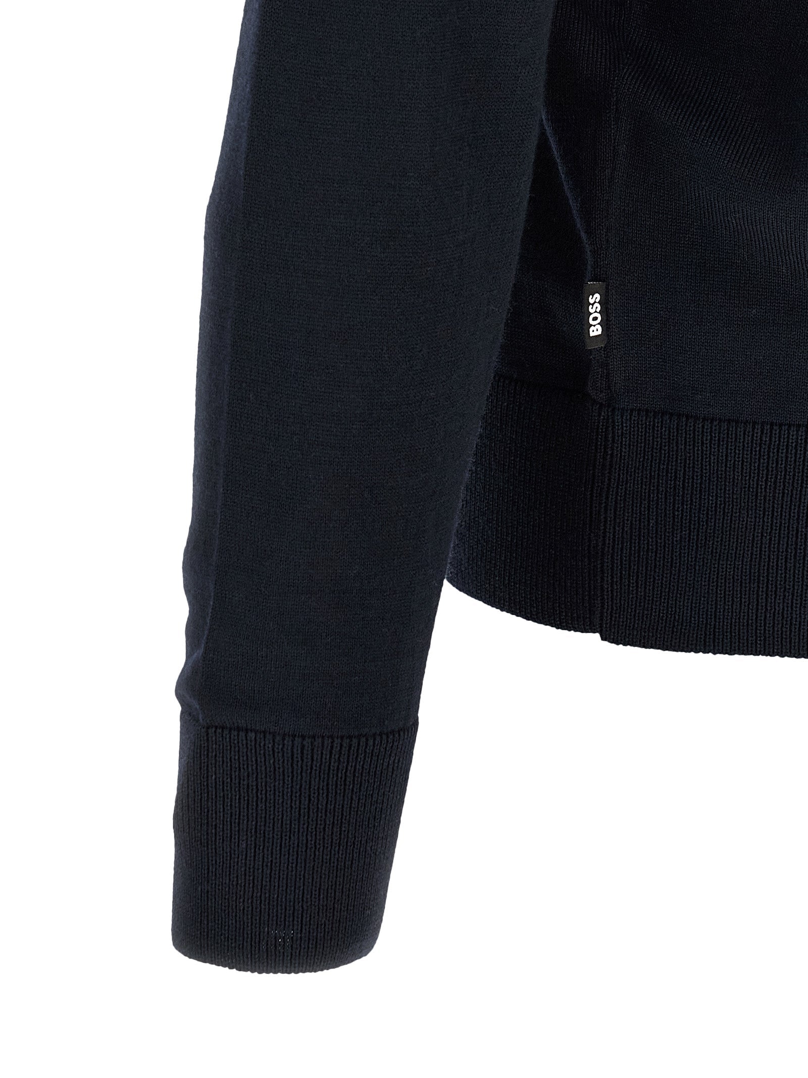 Blauer Cardigan aus Schurwolle Hugo Boss