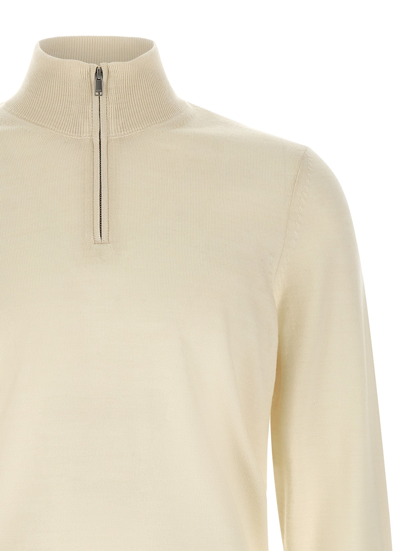 Beige Virgin Wool Cardigan Hugo Boss
