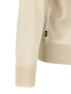 Beige Virgin Wool Cardigan Hugo Boss