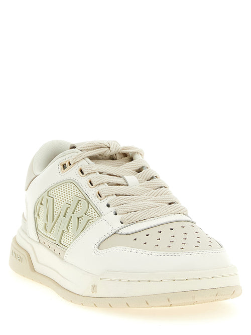 Weiße Kalbsleder Low-Top-Sneaker Amiri