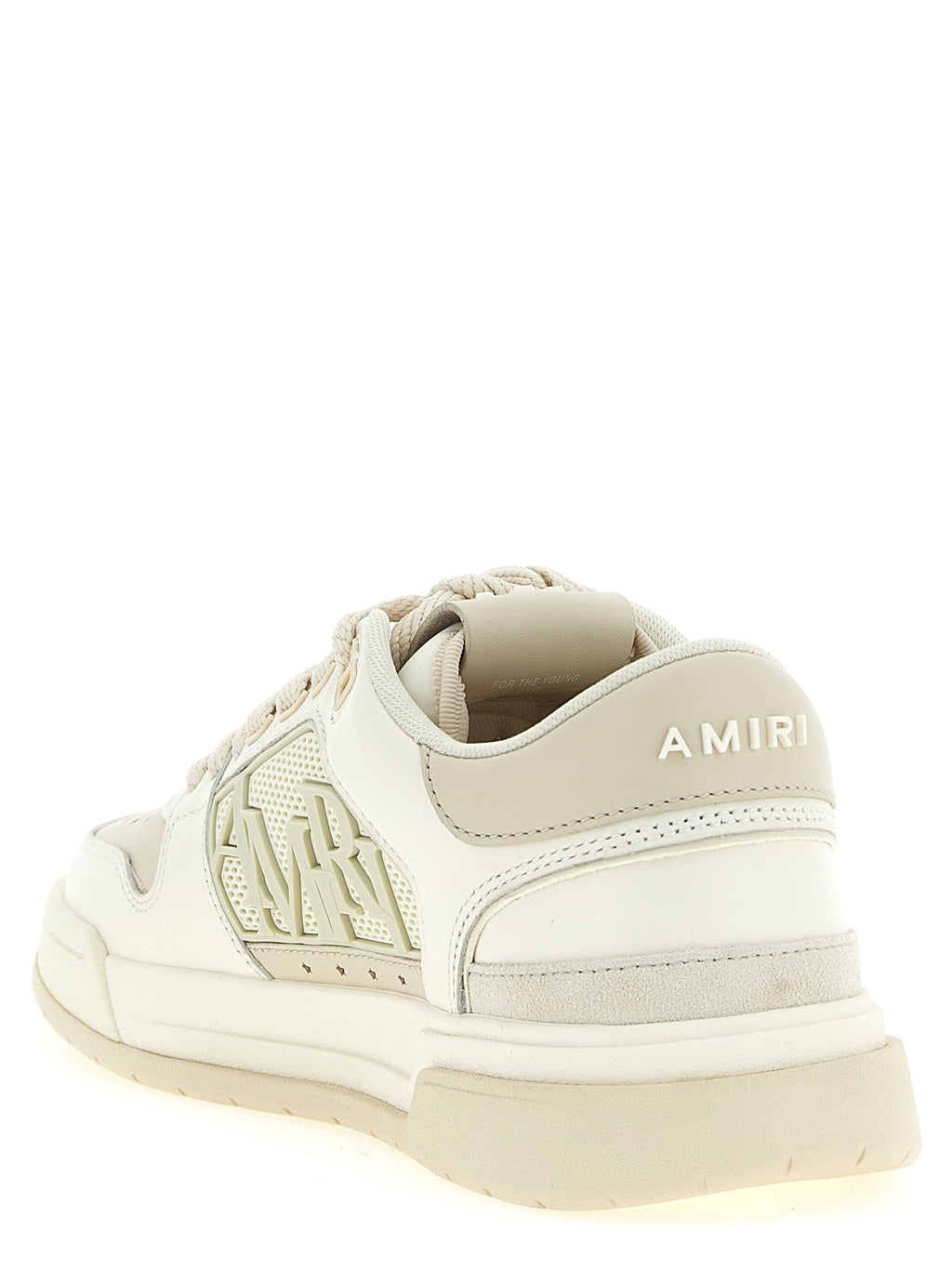 Weiße Kalbsleder Low-Top-Sneaker Amiri