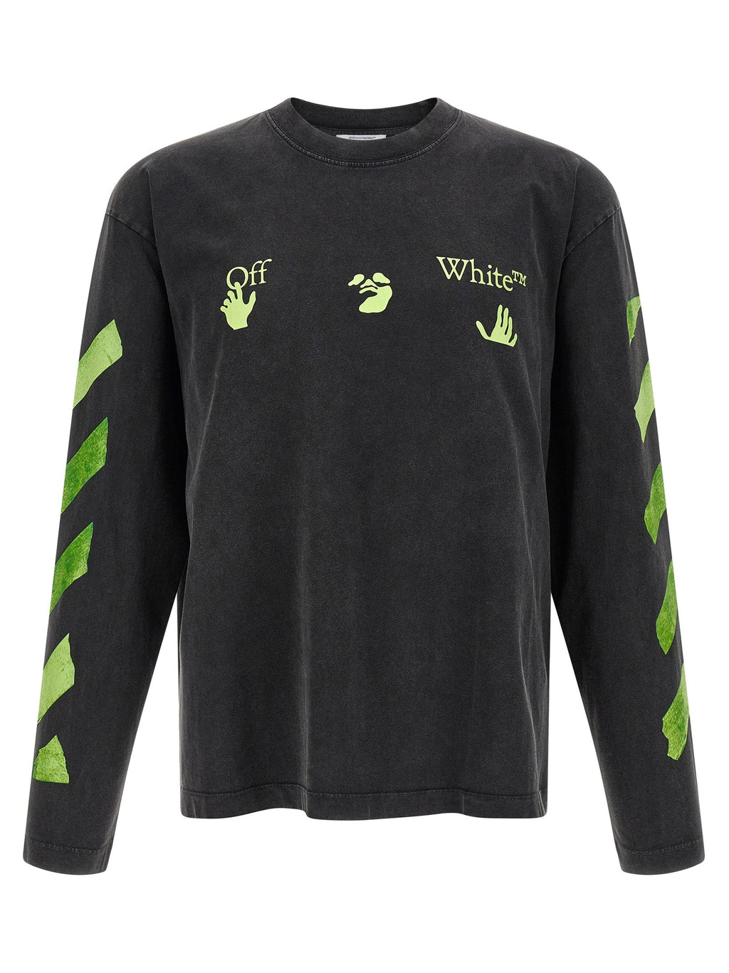 Schwarzes Baumwoll-T-Shirt Off-White