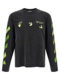 Schwarzes Baumwoll-T-Shirt Off-White