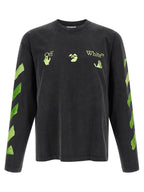 Schwarzes Baumwoll-T-Shirt Off-White
