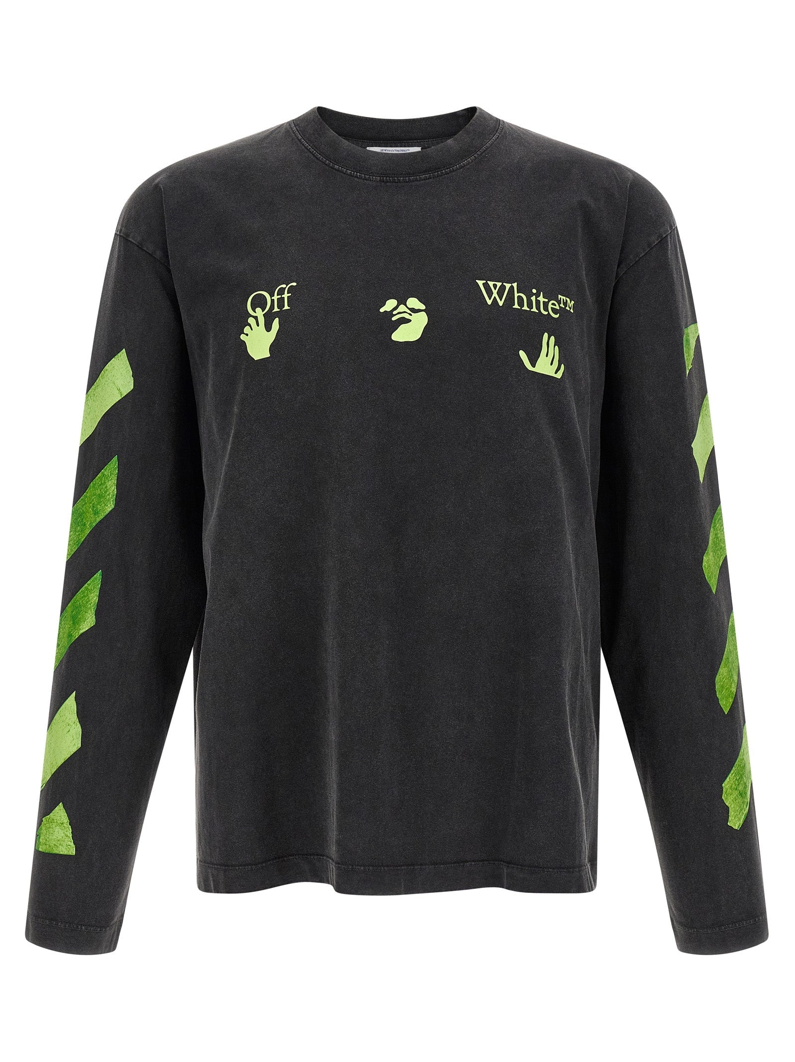 Schwarzes Baumwoll-T-Shirt Off-White