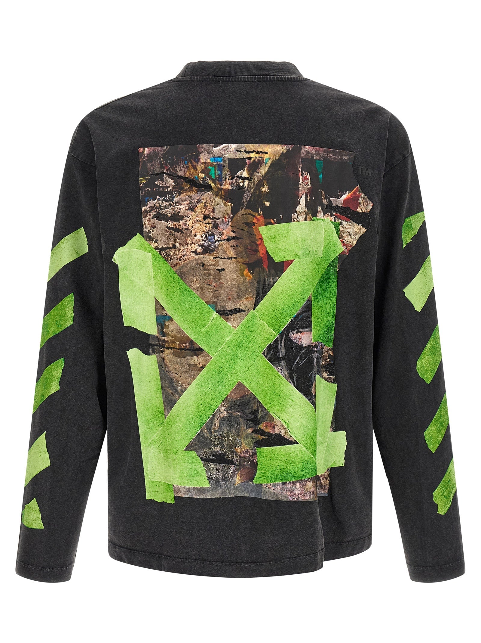 Schwarzes Baumwoll-T-Shirt Off-White