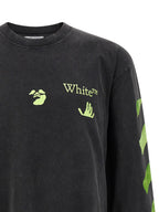 Schwarzes Baumwoll-T-Shirt Off-White