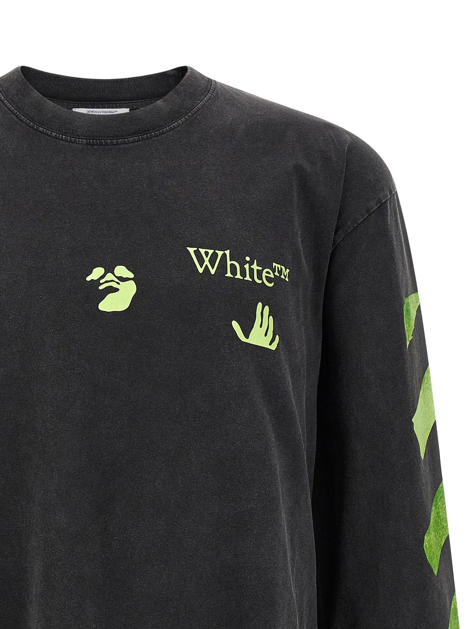 Schwarzes Baumwoll-T-Shirt Off-White