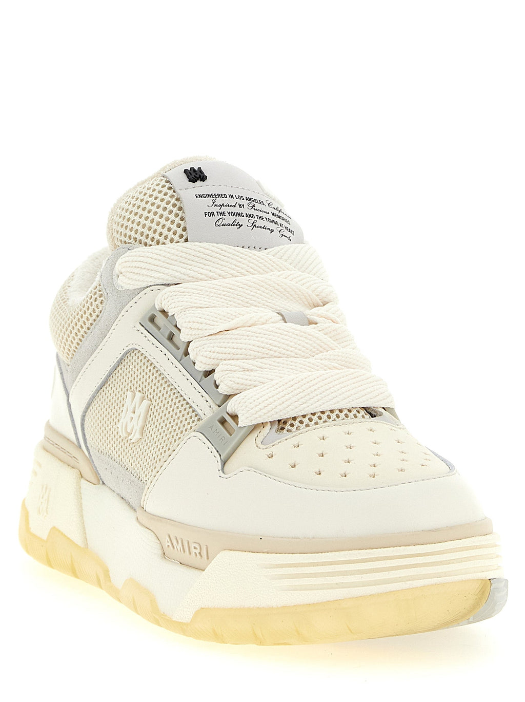 Weiße Kalbsleder Chunky Sneaker Amiri