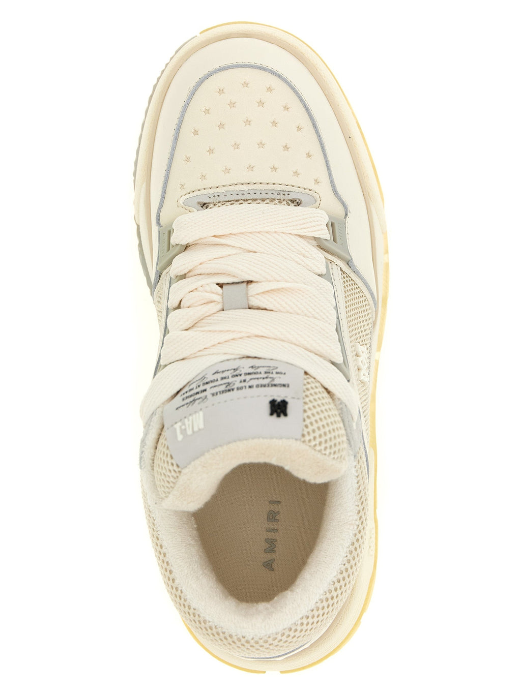 Weiße Kalbsleder Chunky Sneaker Amiri