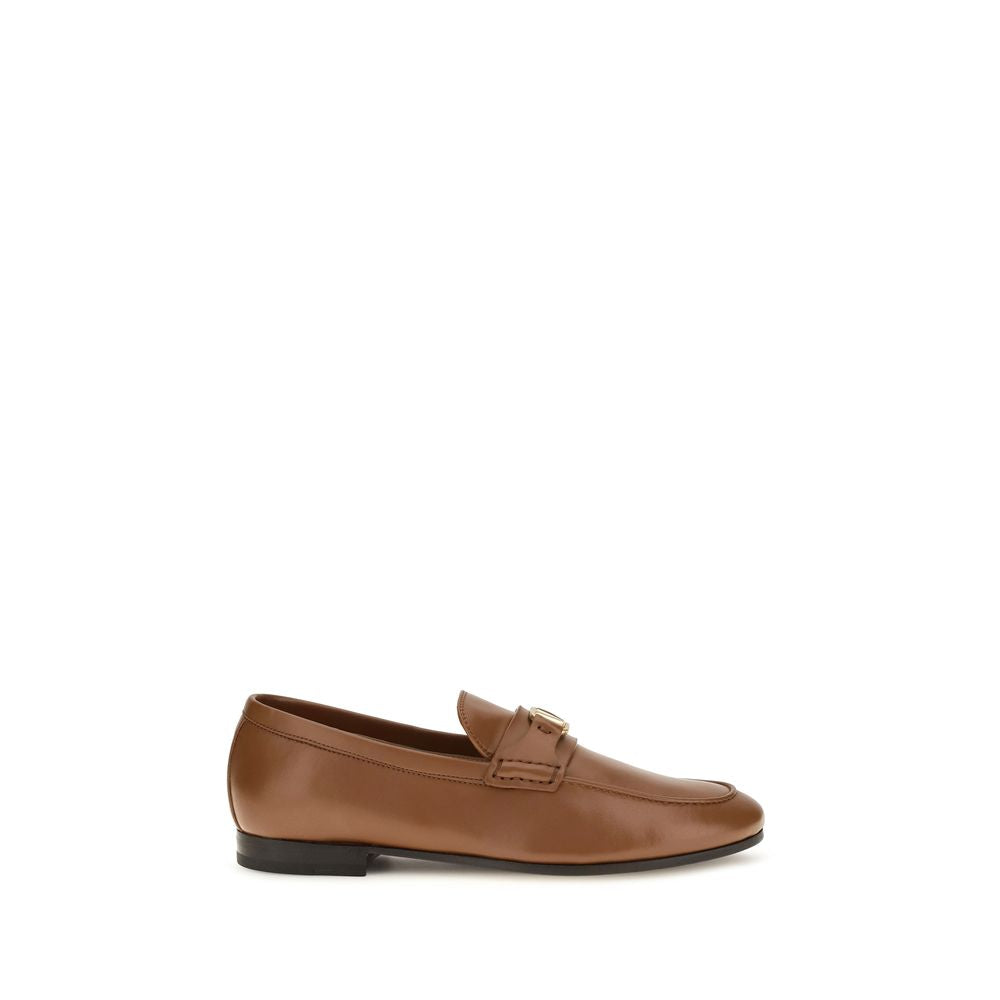 Braune Lammleder Ovis Aries Slipper-Loafer Valentino Garavani
