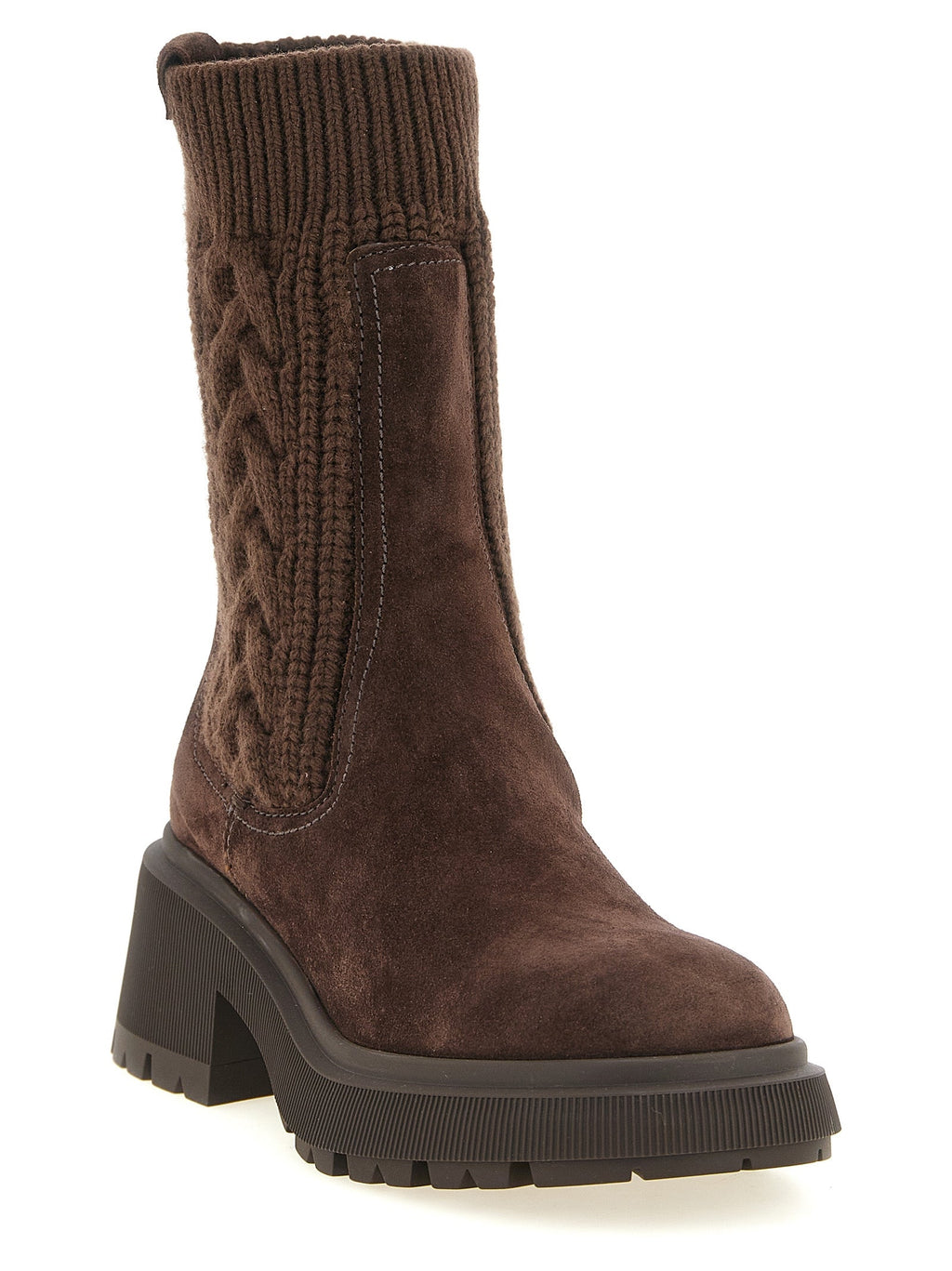 Braune Stiefeletten aus Ziegenleder Jimmy Choo