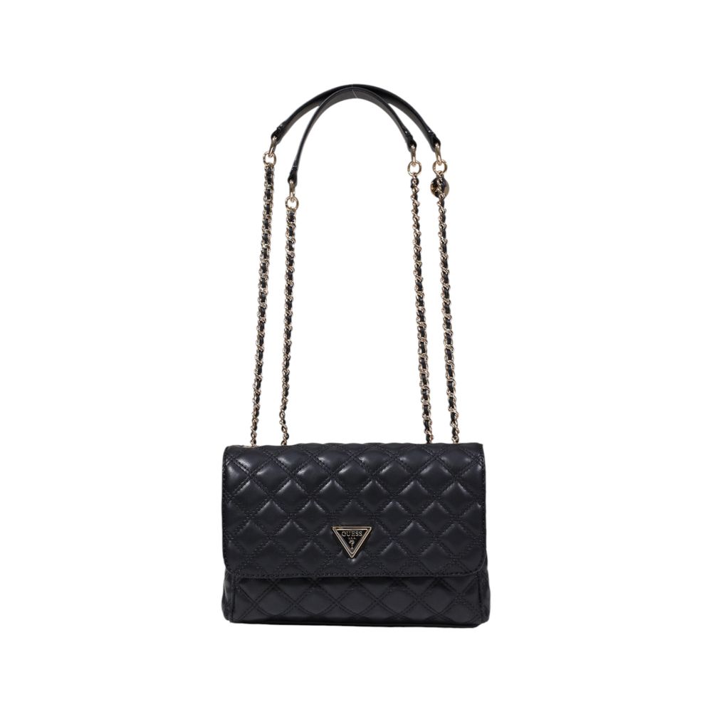 Schwarze Handtasche aus Polyethylen Guess