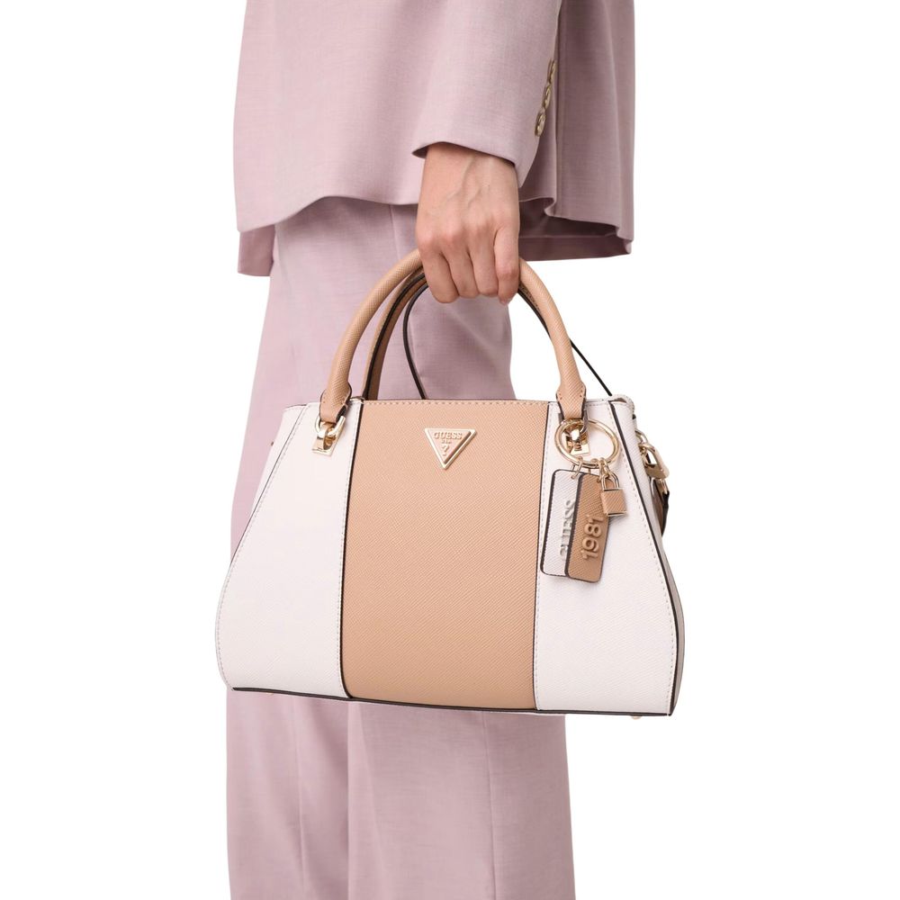 Beige Polyethylene Handbag Guess