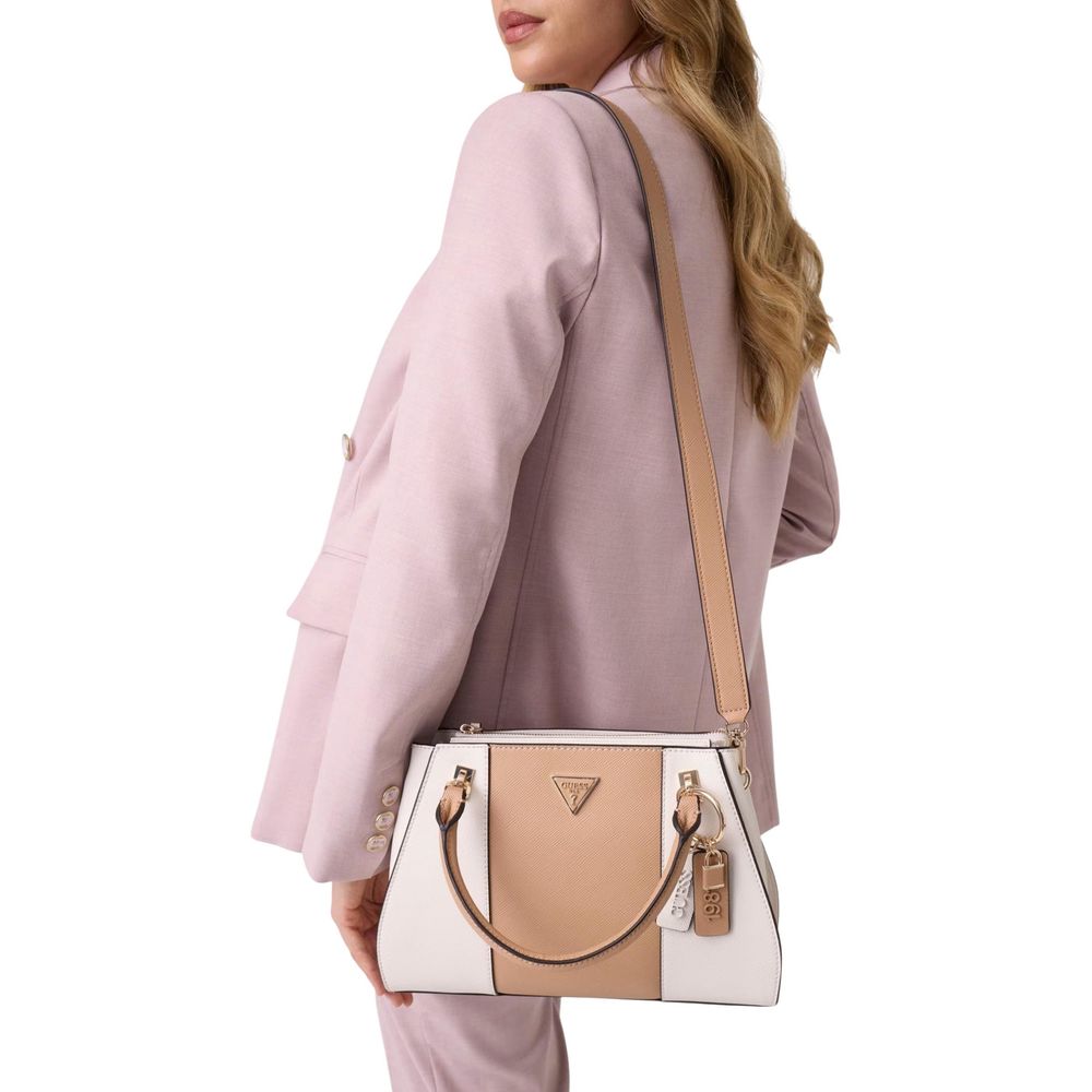 Beige Polyethylene Handbag Guess