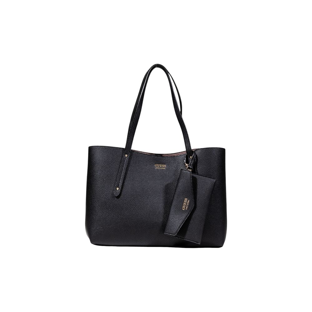 Schwarze Handtasche aus Polyethylen Guess