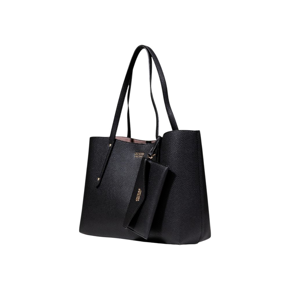 Schwarze Handtasche aus Polyethylen Guess