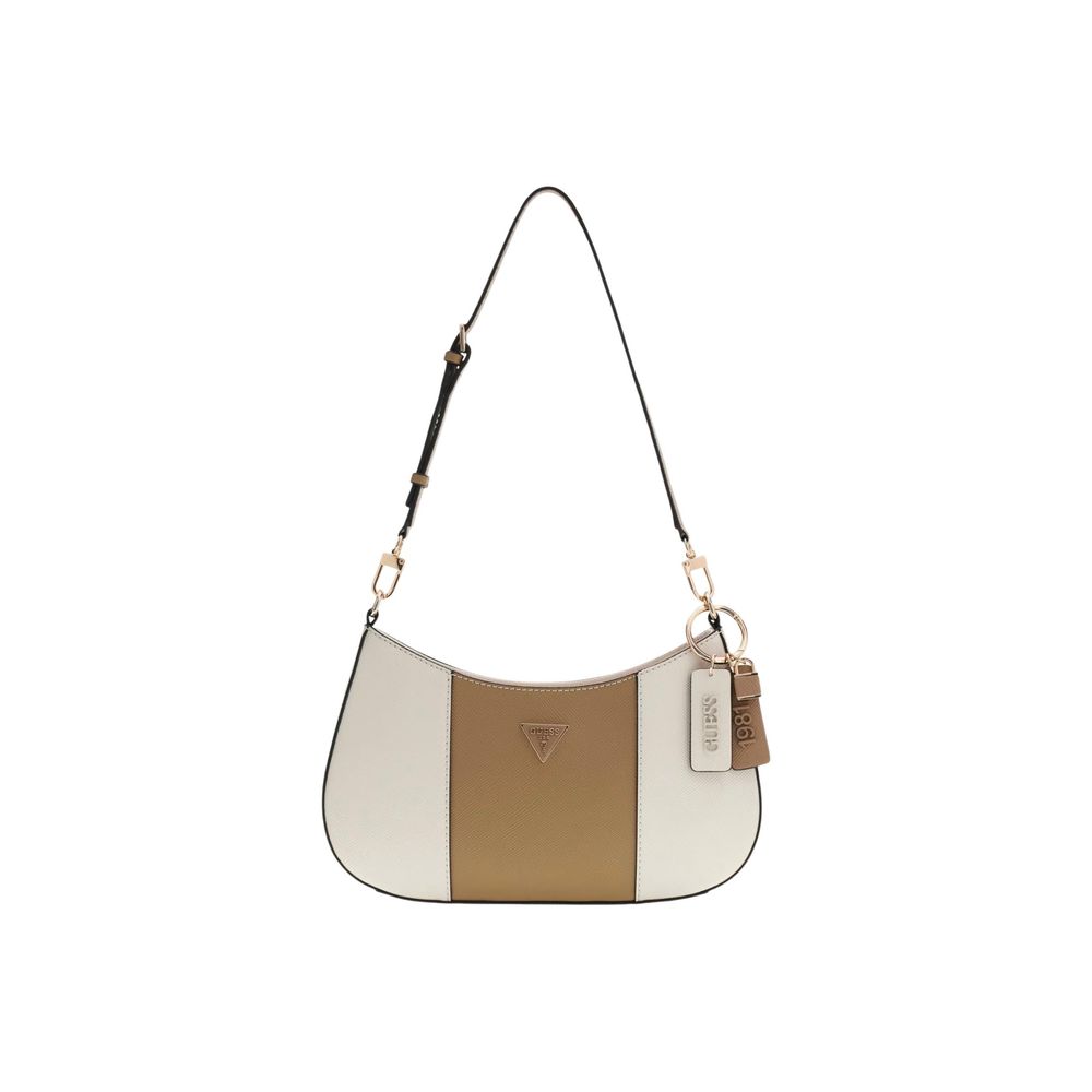 Beige Polyethylene Handbag Guess