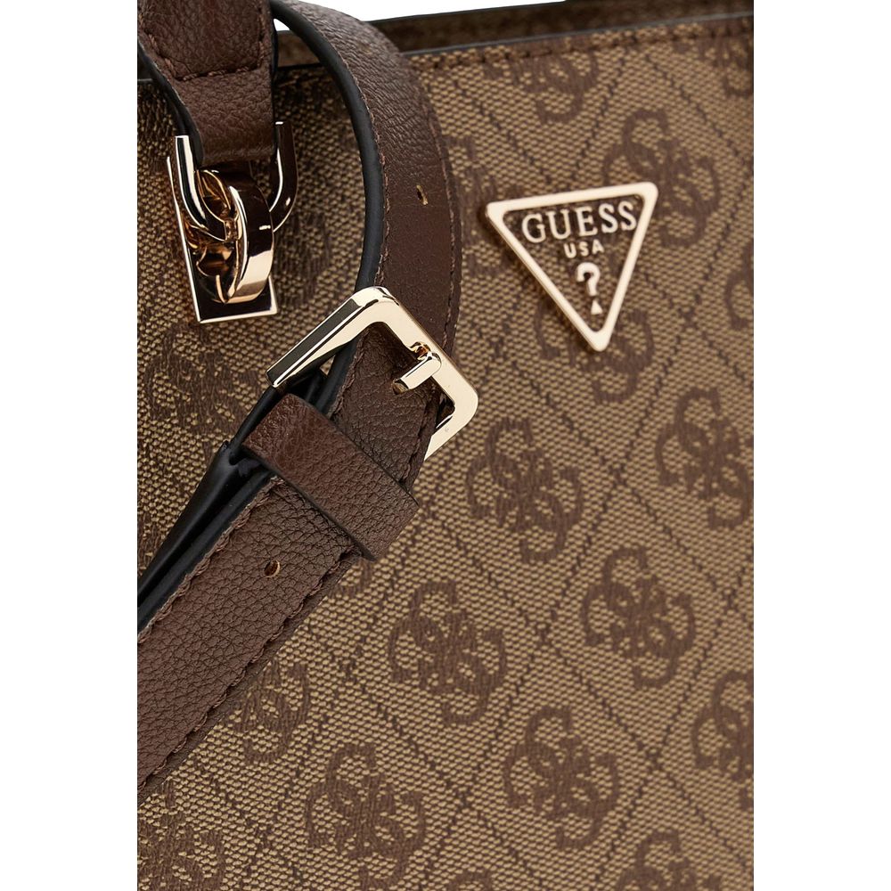 Braune Handtasche aus Polyethylen Guess