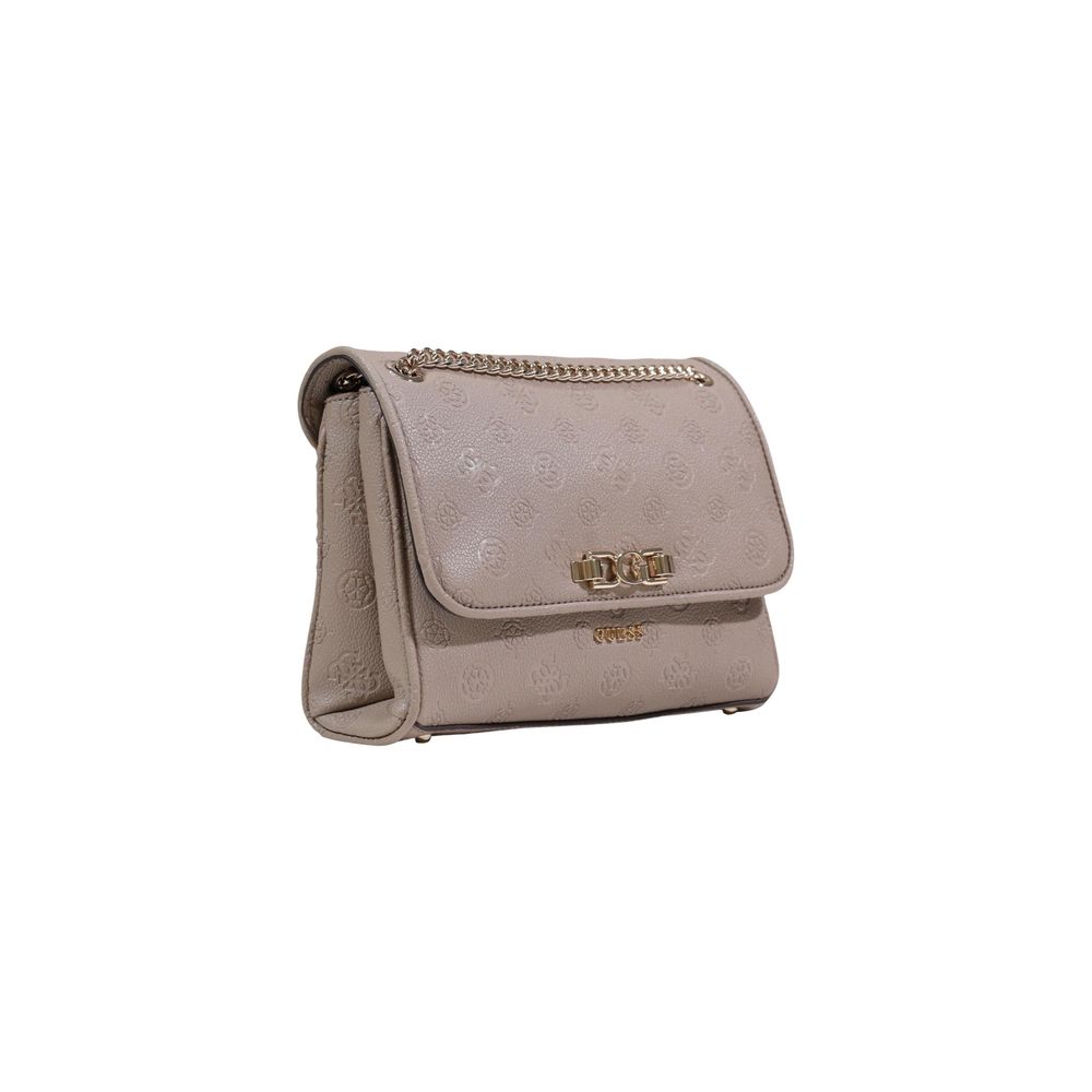Beige Polyethylene Handbag Guess