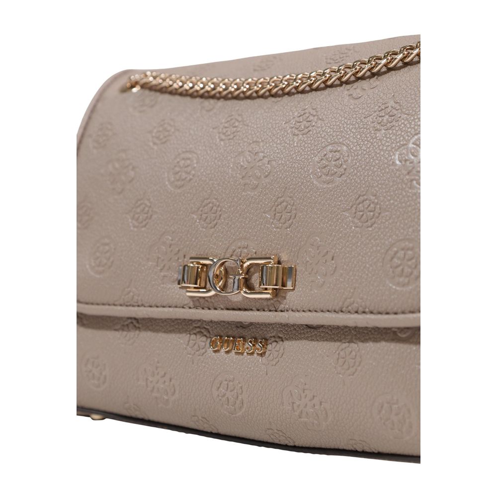 Beige Polyethylene Handbag Guess