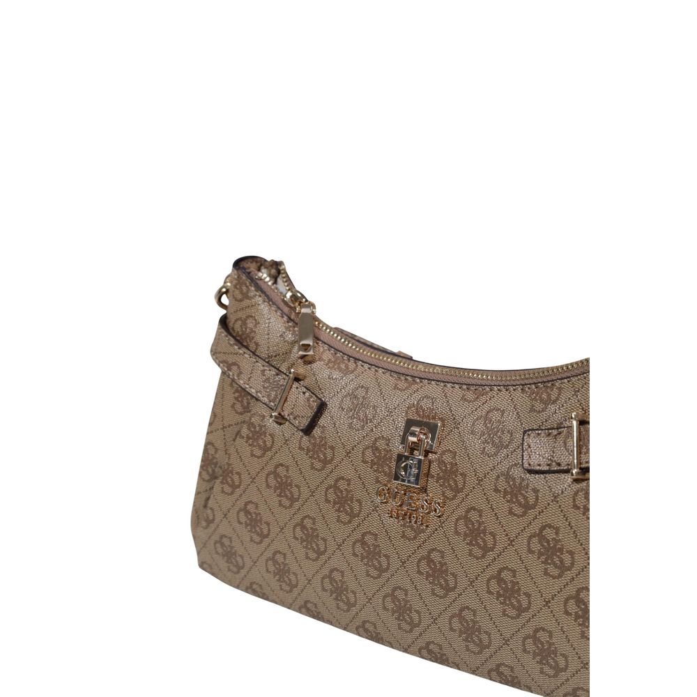 Beige Polyethylene Handbag Guess
