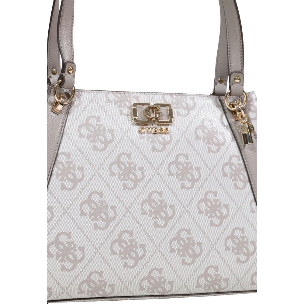 Beige Polyethylene Handbag Guess