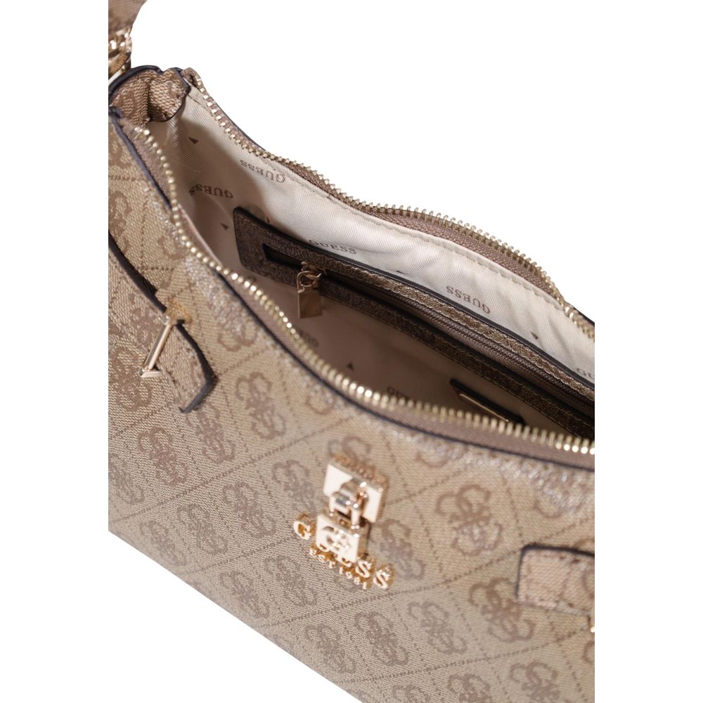 Beige Polyethylene Handbag Guess