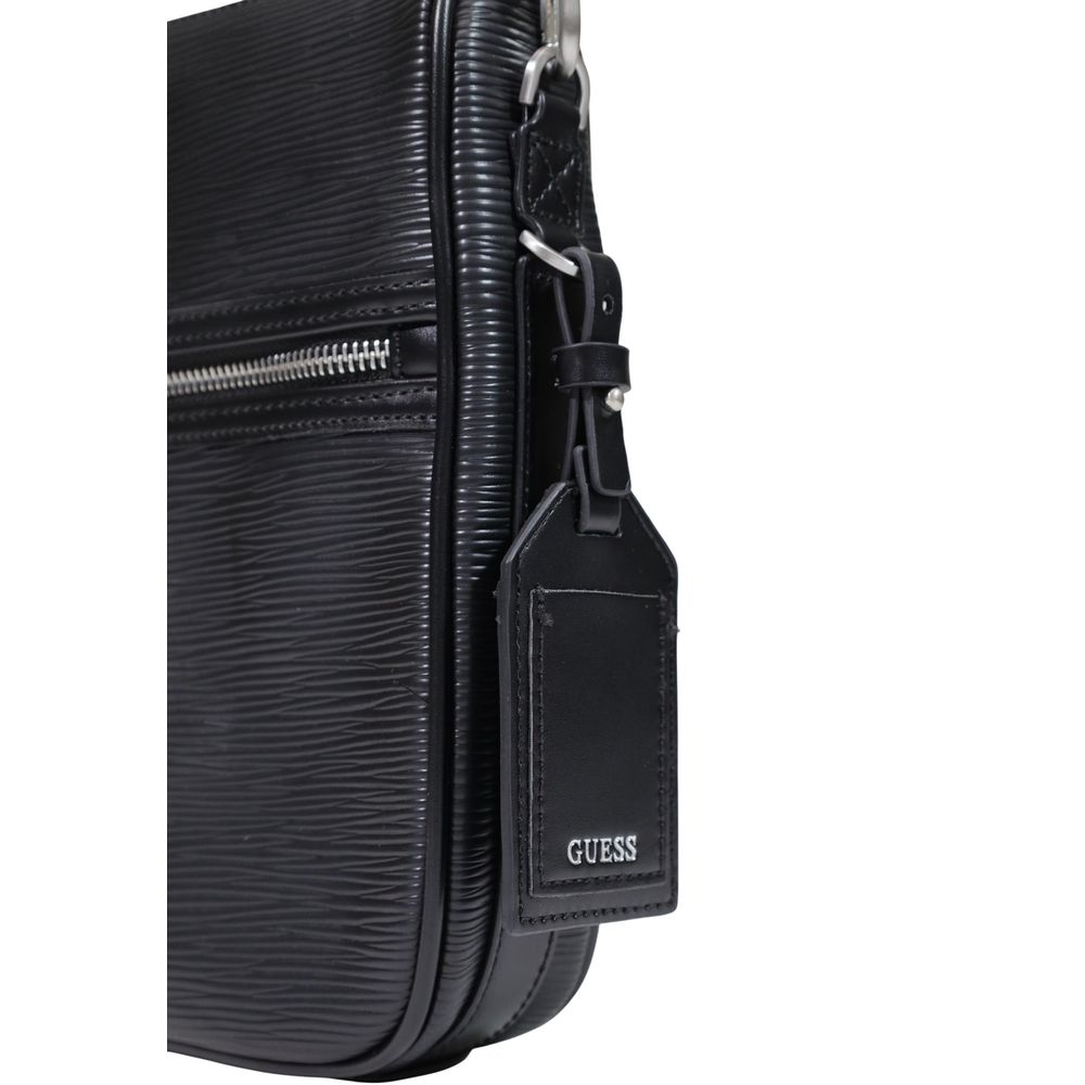 Schwarze Schultertasche aus Polyethylen Guess
